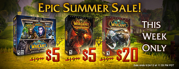 World of Warcraft summer sale: 30$/€ for everything