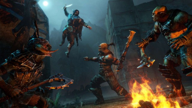 middle earth shadow of mordor jump attack