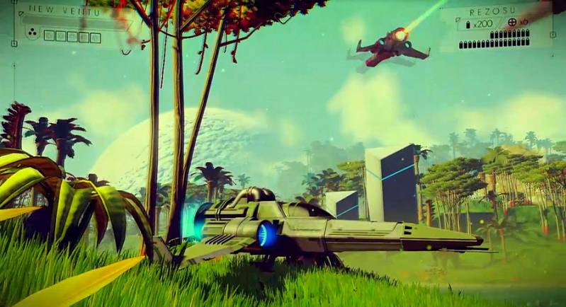 no man sky grass spaceship