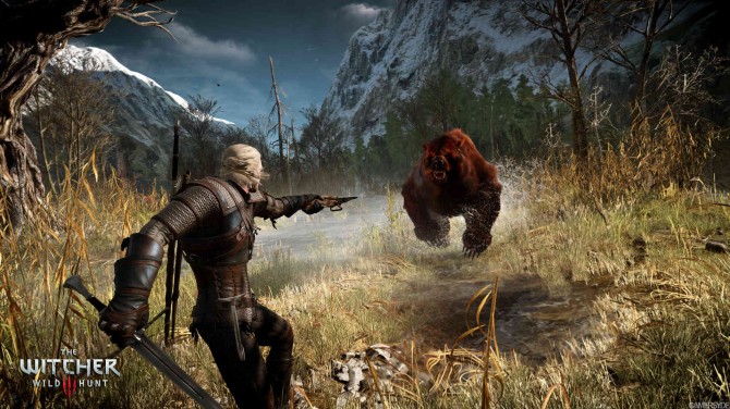 the witcher 3_geralt_bear